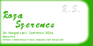 roza szerencs business card